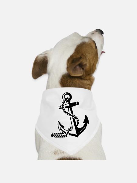 Ancre - Bandana pour chien - blanc - Devant