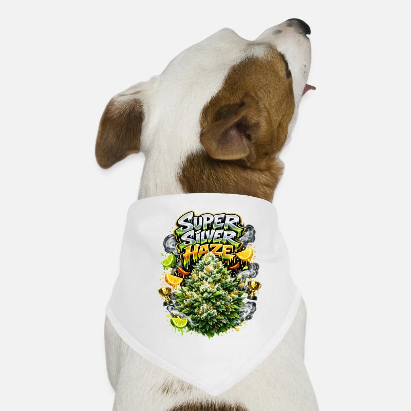 Super Silver Haze Graffiti Print Dog Bandana