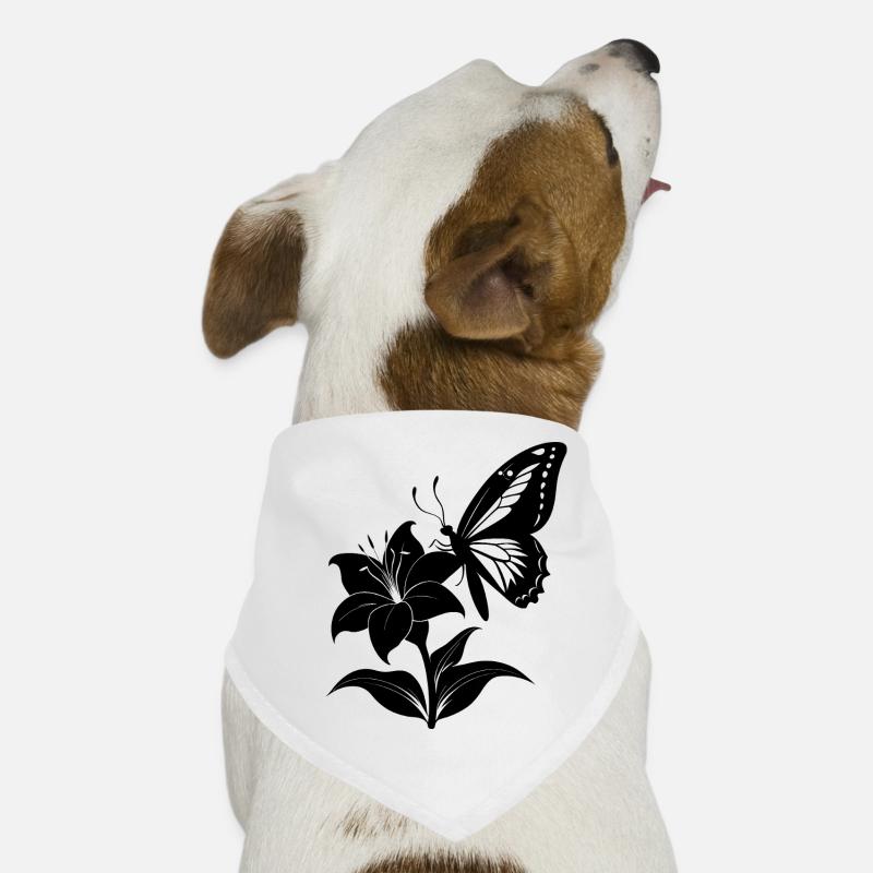 Butterfly on Lily Dog Bandana