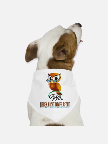 Wir haben Recht - Hunde-Bandana - Weiß - Vorne