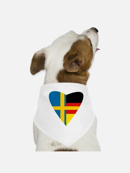 Sweden Swede German Swede Gift - Dog Bandana - white