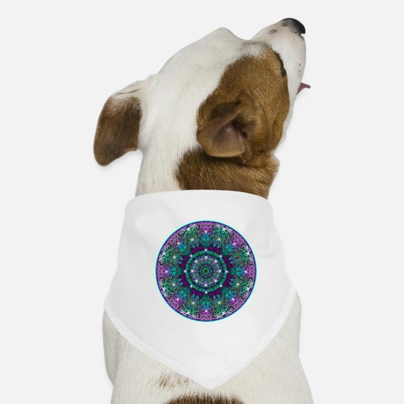 Mandala 2 - Dog Bandana - white