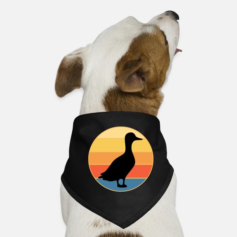 Mignon Canard Vintage Rétro Coucher de Soleil Animal Lover Design Bandana pour chien