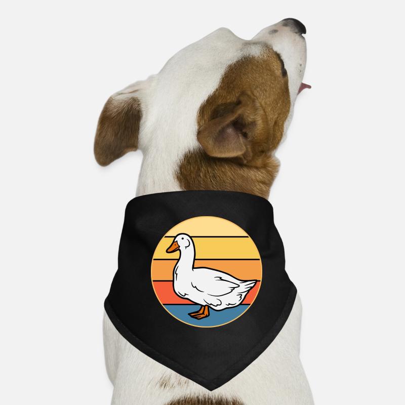 Mignon Canard Vintage Rétro Coucher de Soleil Animal Lover Design Bandana pour chien