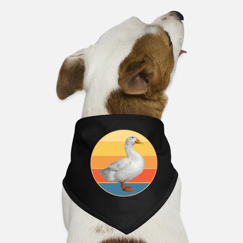 Mignon Canard Vintage Rétro Coucher de Soleil Animal Lover Design Bandana pour chien