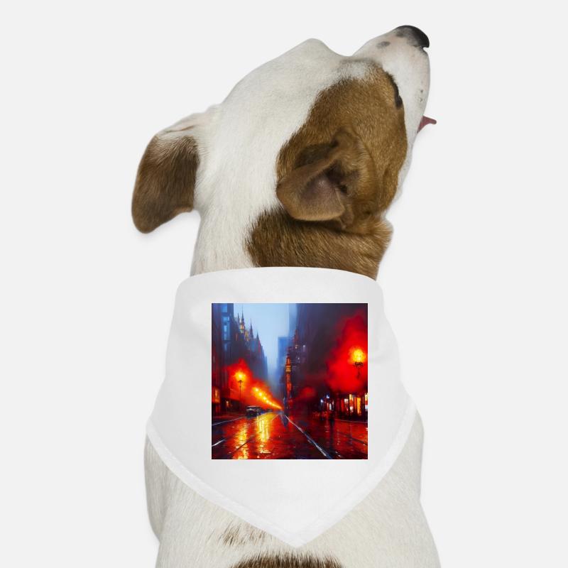 Rain Lamps - Impressionistic Style Dog Bandana