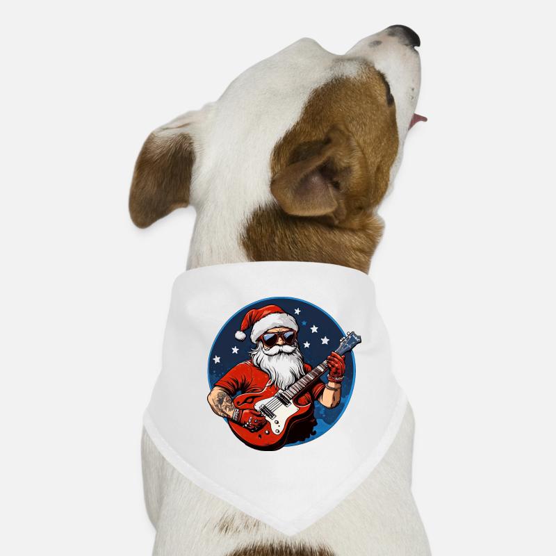 Guitariste de Noël Bandana pour chien