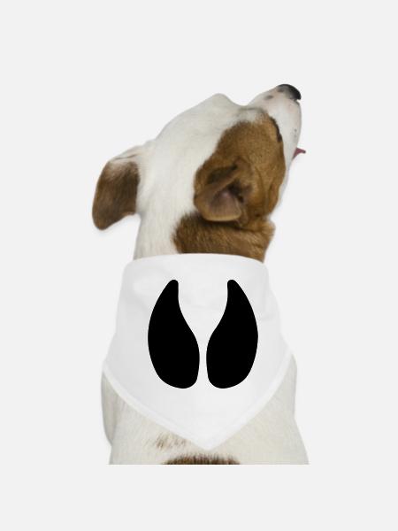 Hoof print cow cow cowshed cowshed - Dog Bandana - white - Front