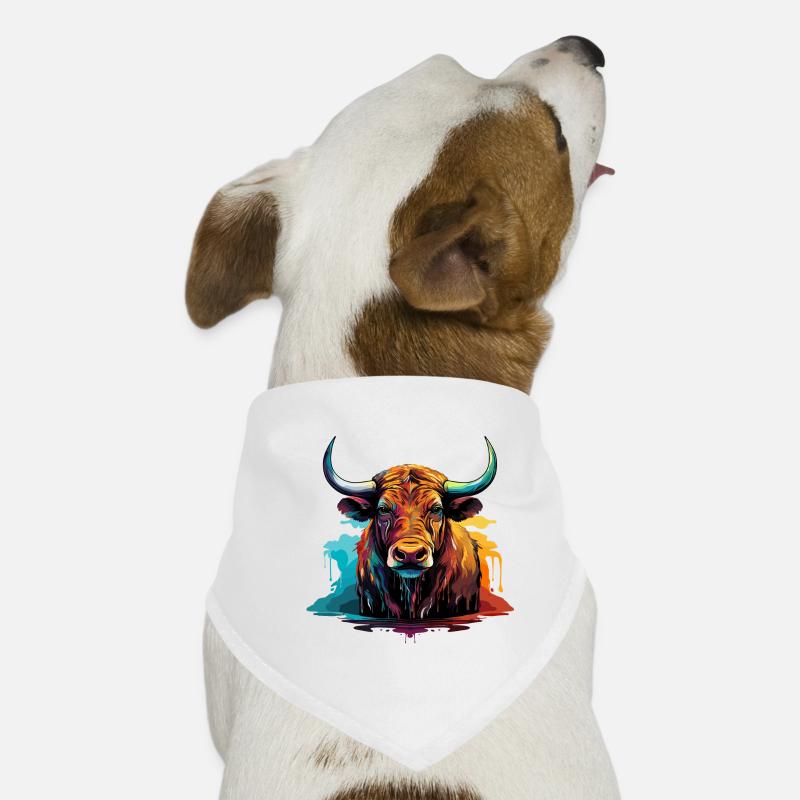Buffle d’eau coloré Bandana pour chien