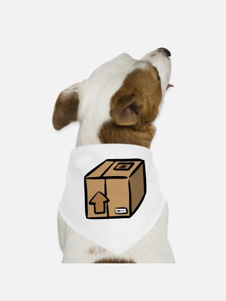Colis Post Dispatch Logistique Livreur de colis - Bandana pour chien - blanc