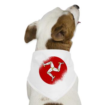 Isle of Man Flagge Triskele Flag of Isle of Man - Hunde-Bandana - Weiß - Vorne