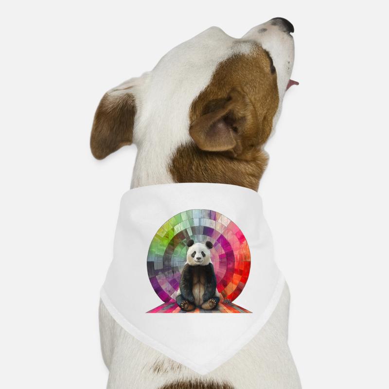 Panda devant l’arc-en-ciel / pour les amoureux des animaux Bandana pour chien