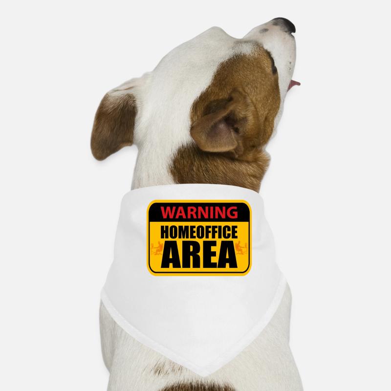 Home Office Warning Home Office Area Shield Dog Bandana