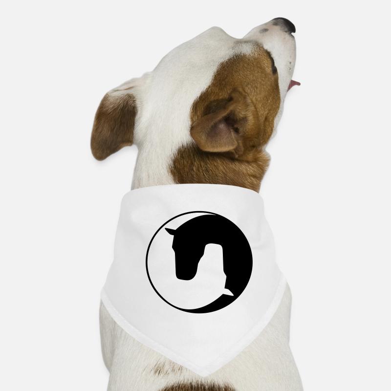 Pferd - Hunde-Bandana - Weiß