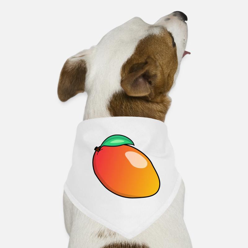 Früchte Crew | Früchte Team | Mango - Hunde-Bandana - Weiß