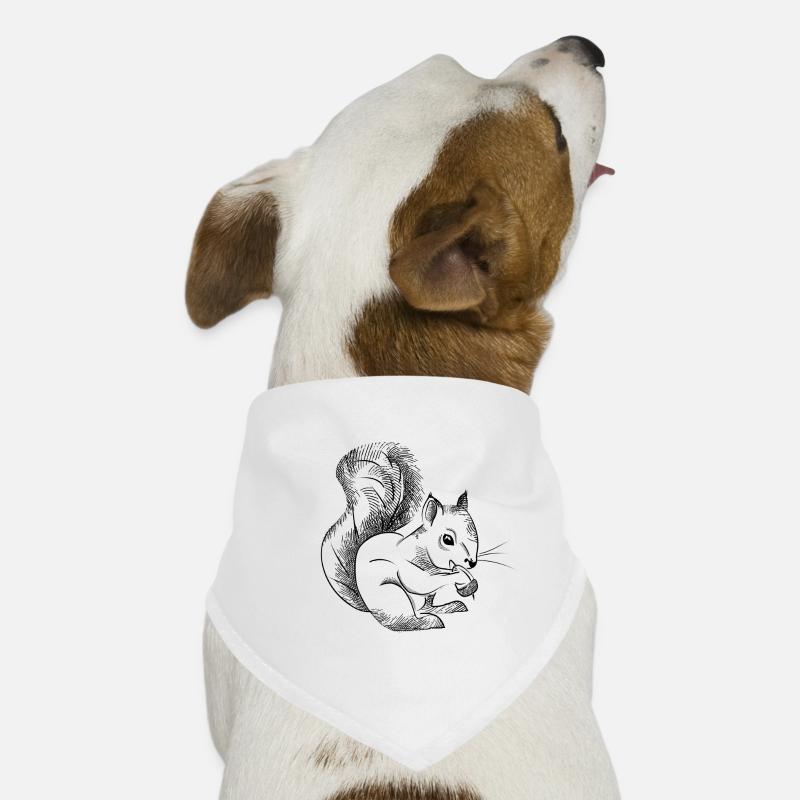 Squirrel sketch Dog Bandana
