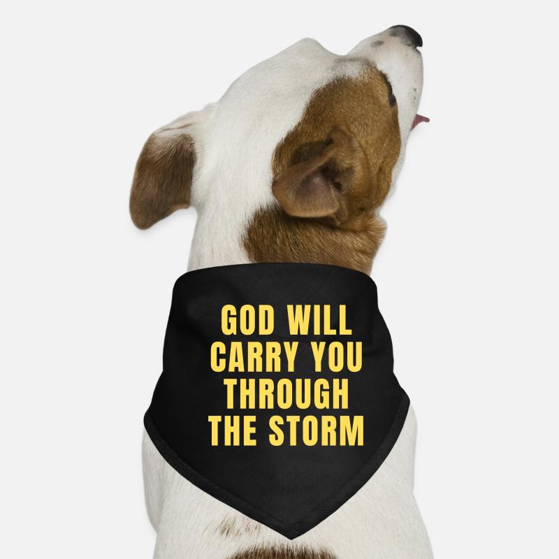 Dieu vous portera à travers la tempête - Christian Bandana pour chien