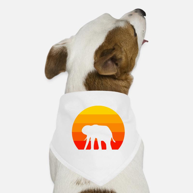 Eléphant rétro Bandana pour chien