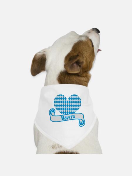 Bayern - Hunde-Bandana - Weiß - Vorne