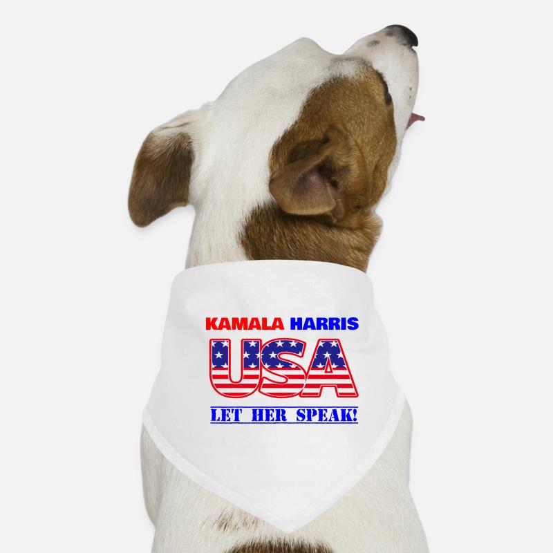 KAMALA HARRIS let her speak Dog Bandana
