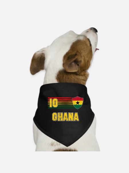 Ghana Football Team - Dog Bandana - black - Front