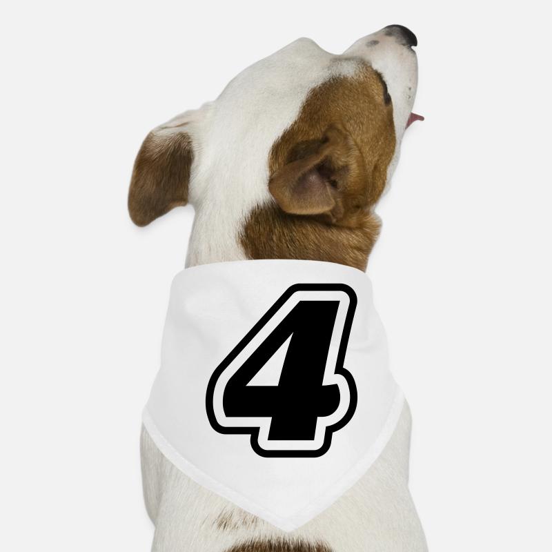 4 number symbol Dog Bandana