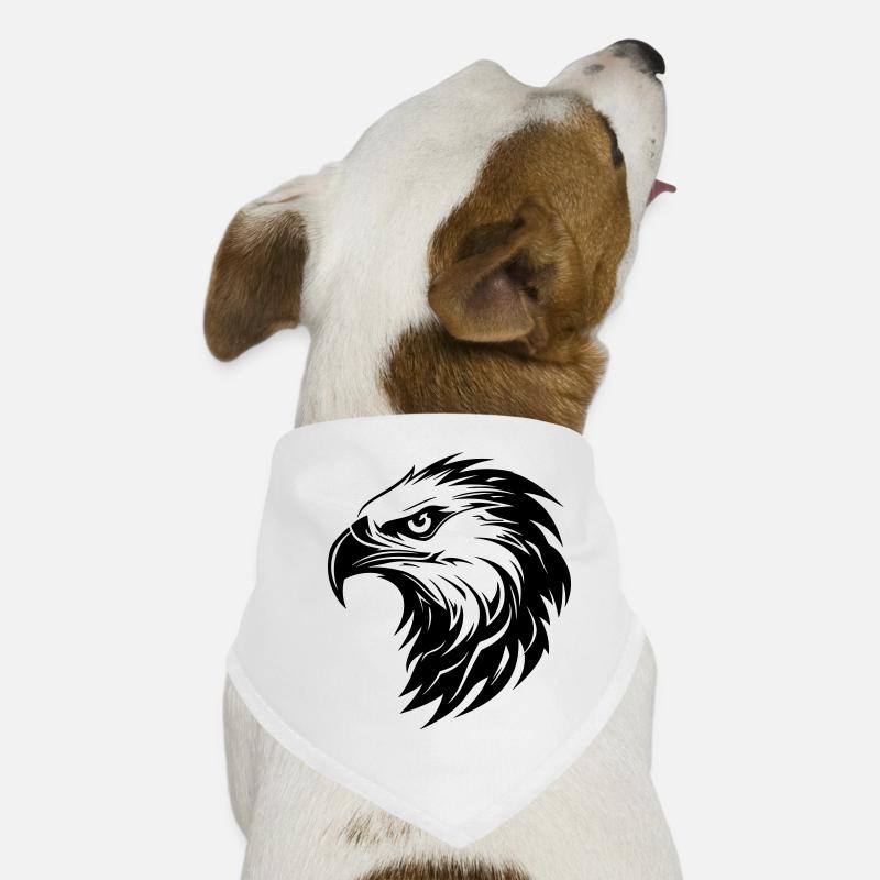 Adler Kopf Greifvogel Silhouette Hunde-Bandana