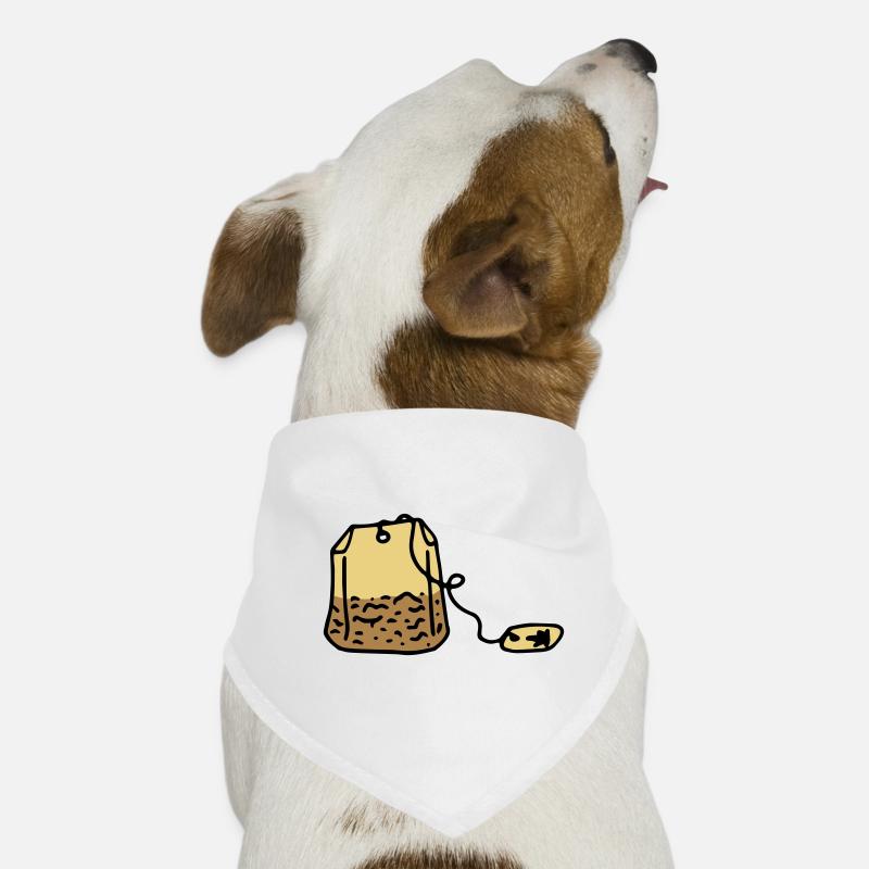 Tee Teebeutel Teetrinker Tea time - Hunde-Bandana - Weiß