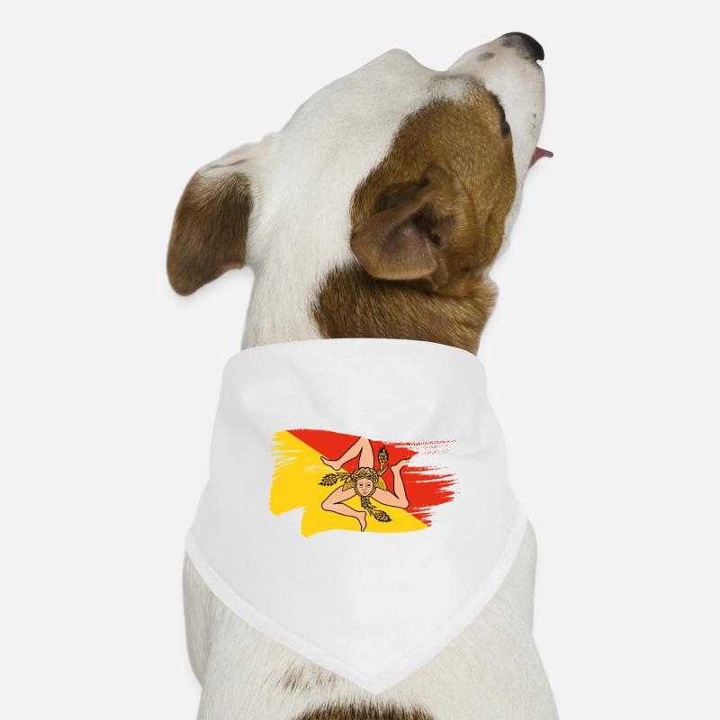 Sicile Drapeau Trinacria Sicilienne Bandana pour chien