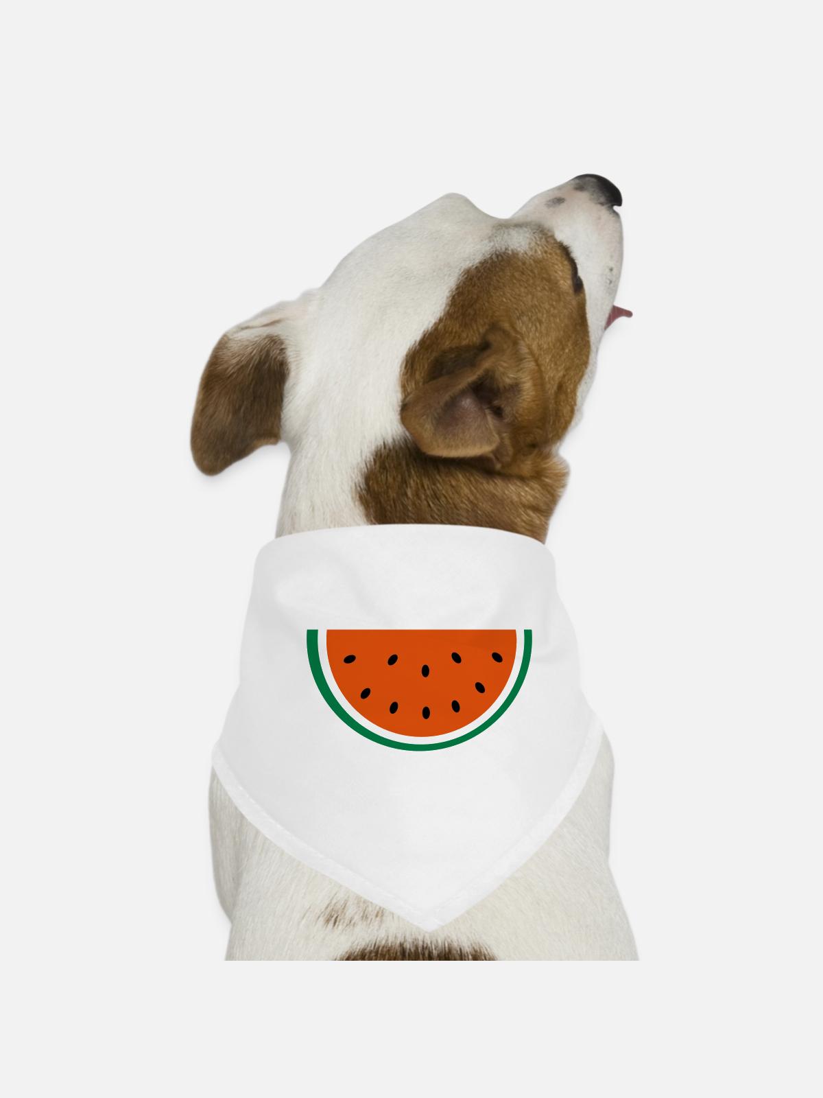 pastèque - Bandana pour chien - blanc - Devant