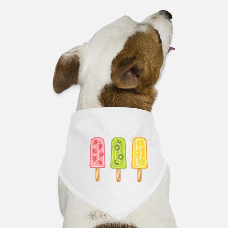 Fruchteis - Hunde-Bandana - Weiß