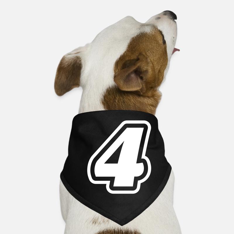 4 number symbol Dog Bandana
