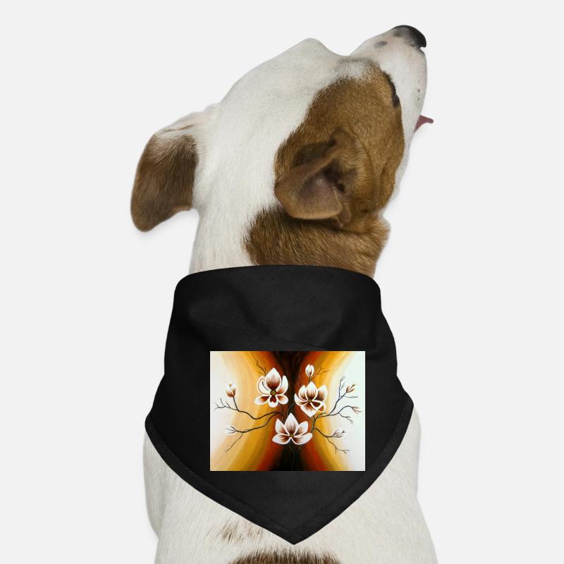 Magnolien - Acryl Hunde-Bandana