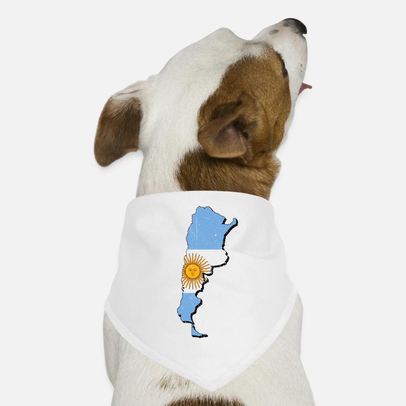 Argentinien Karte mit der argentinischen Wappen Hunde-Bandana