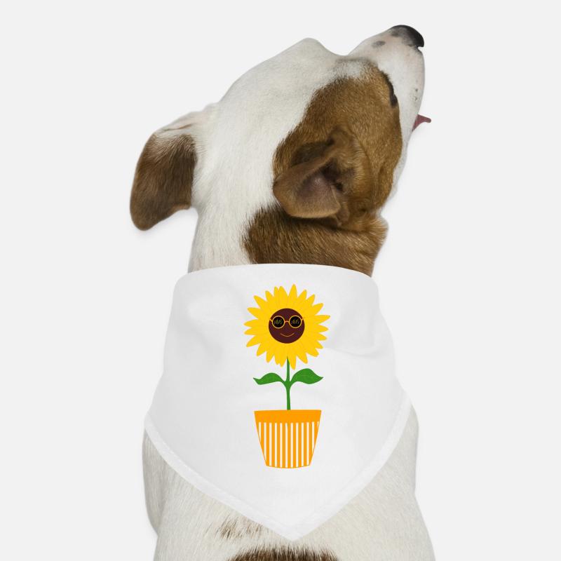 70s Flower Pattern Sunflower Dog Bandana