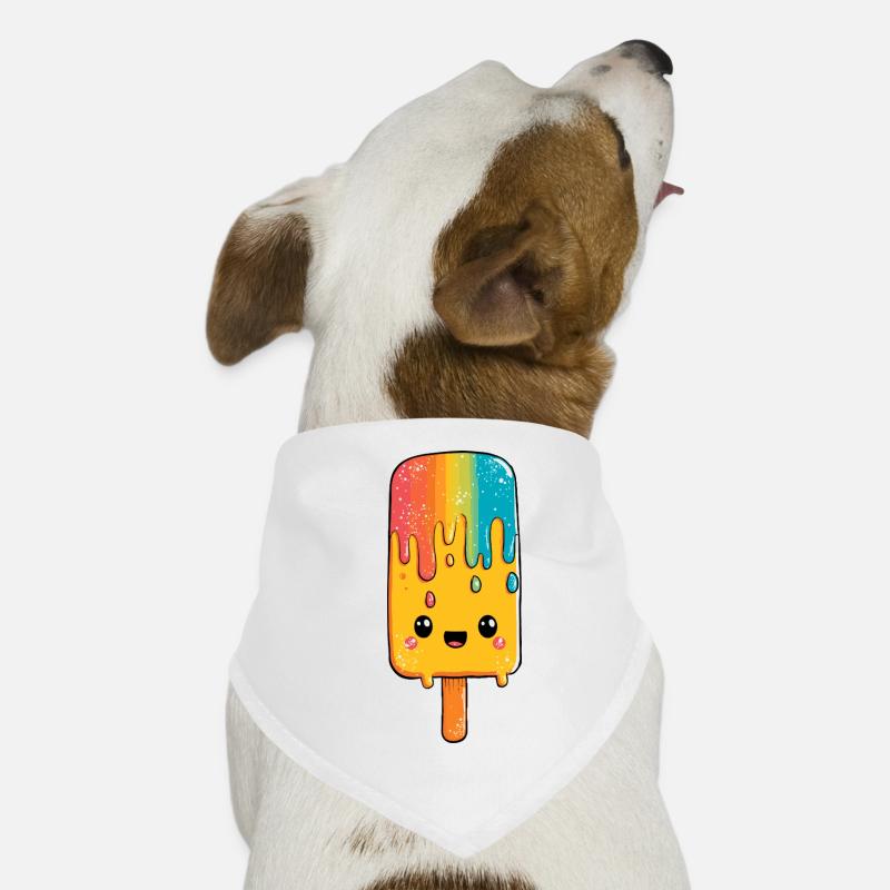 Bonheur aux glaces arc-en-ciel Bandana pour chien