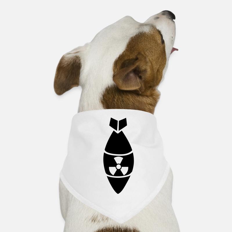black danger caution caution caution atomic bomb Dog Bandana