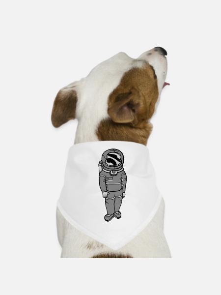 Espace astronaute en apesanteur - Bandana pour chien - blanc