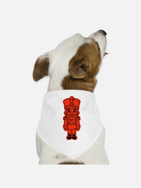 Nussknacker Weihnachten Symbol - Hunde-Bandana - Weiß - Vorne