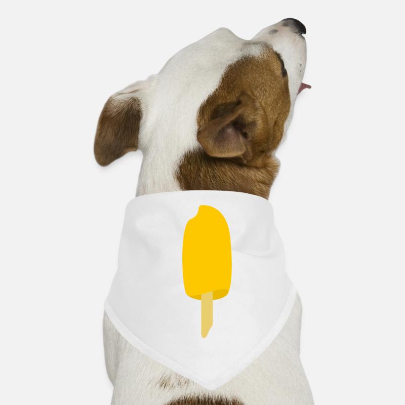 Mango Eis am Stiel - Hunde-Bandana - Weiß
