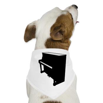 Piano / Klavier - Hunde-Bandana - Weiß - Vorne