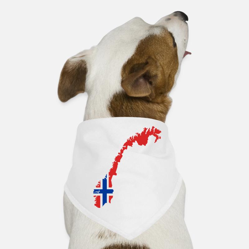 Norway - Hunde-Bandana - Weiß