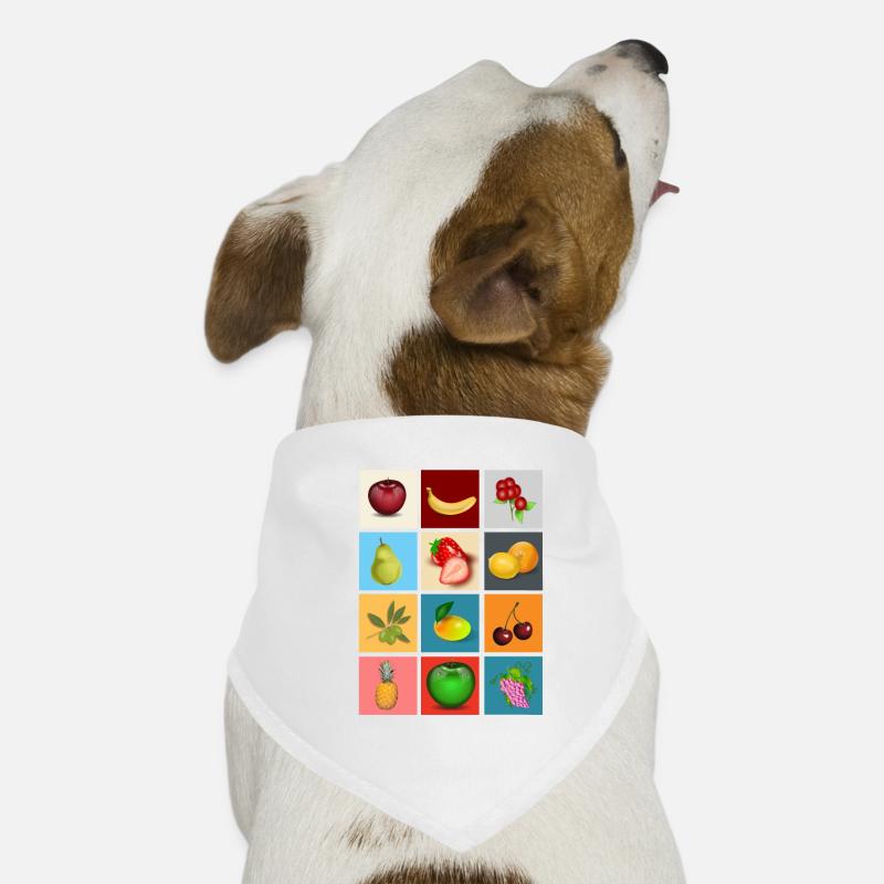 fruits - Hunde-Bandana - Weiß