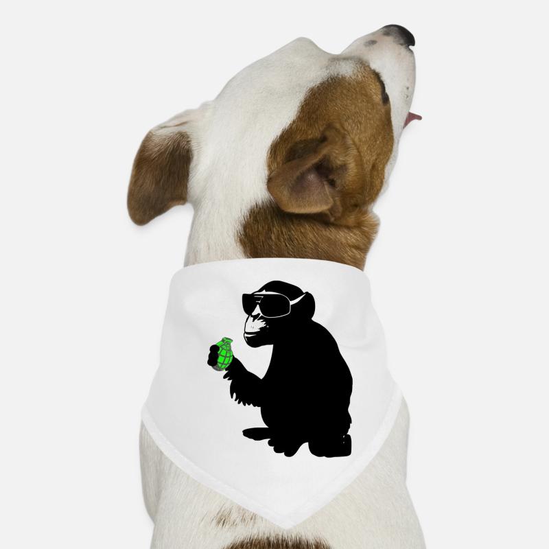 singe avec grenade Bandana pour chien