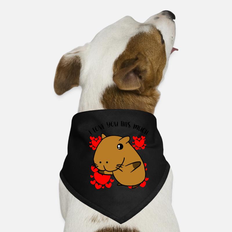 Capybara Ich liebe dich so viel Valentinstag Geschenk Hunde-Bandana