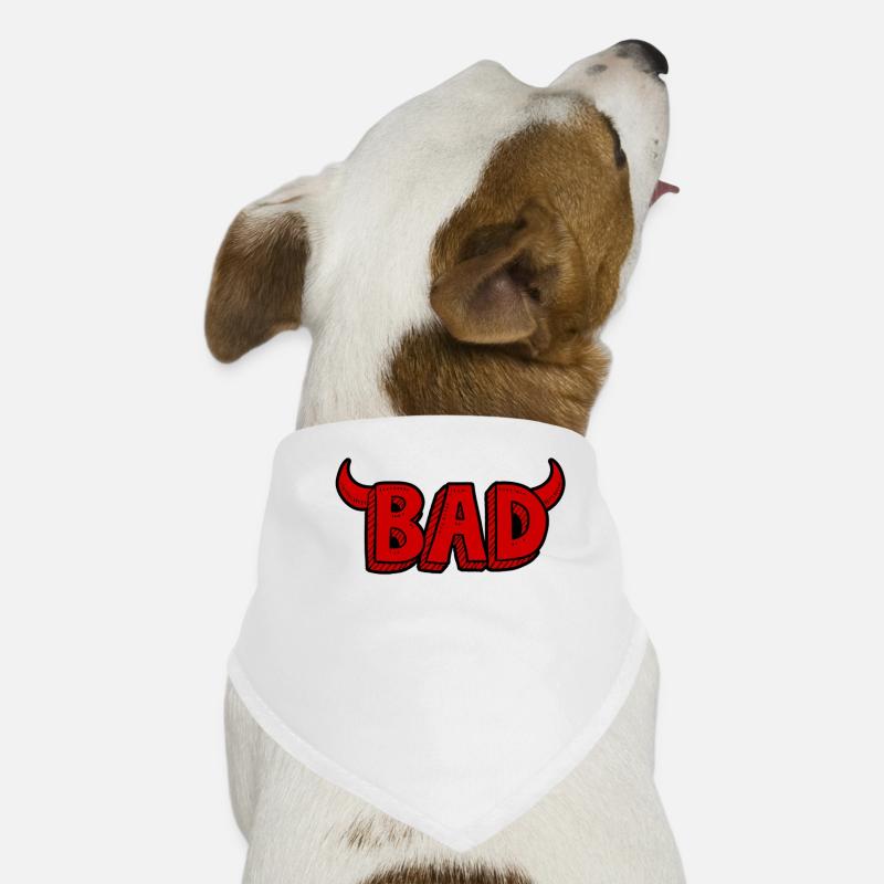 Bad or evil - Dog Bandana - white