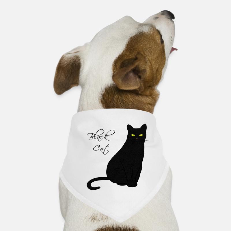 Black Cat Bandana pour chien