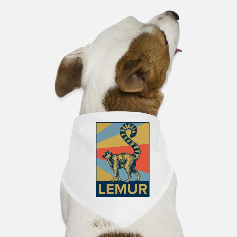Lemur Affe Halbaffe Tier Geschenk Tierschutz. Hunde-Bandana