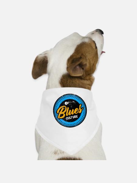 Blues guitar guitarist musical instrument music - Dog Bandana - white