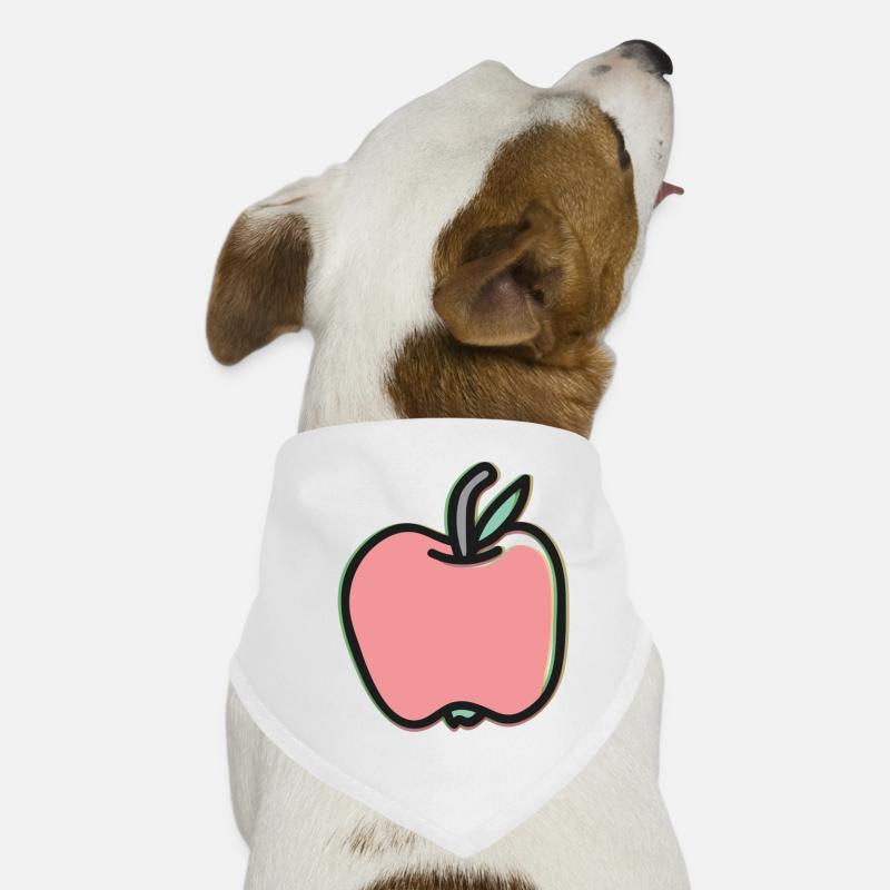 Dessin animé de pomme mignon – Illustration de fruit de Kawaii Bandana pour chien